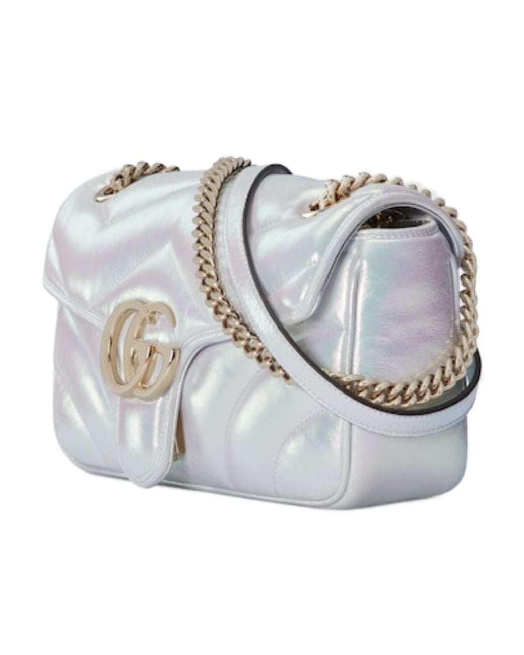 Gucci Gray Gg Marmont Small Shoulder Bag