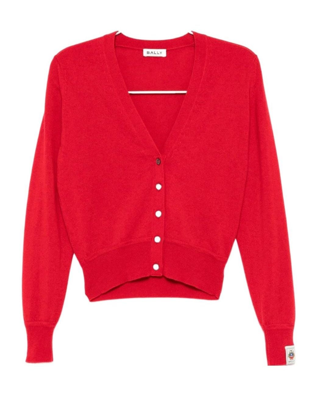 Bally Red Cashmere Cardigan