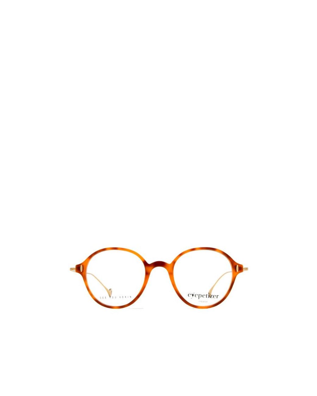 Eyepetizer Orange Tortoiseshell Round-Frame Optical Glasses for men