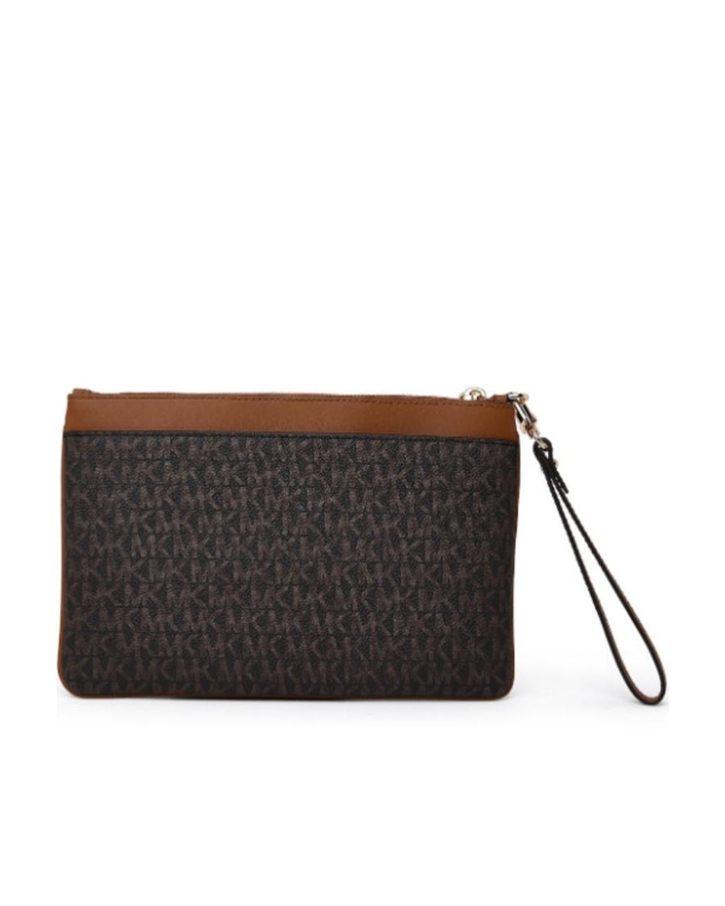 Michael Kors Black Monogram-Pattern Clutch Bag