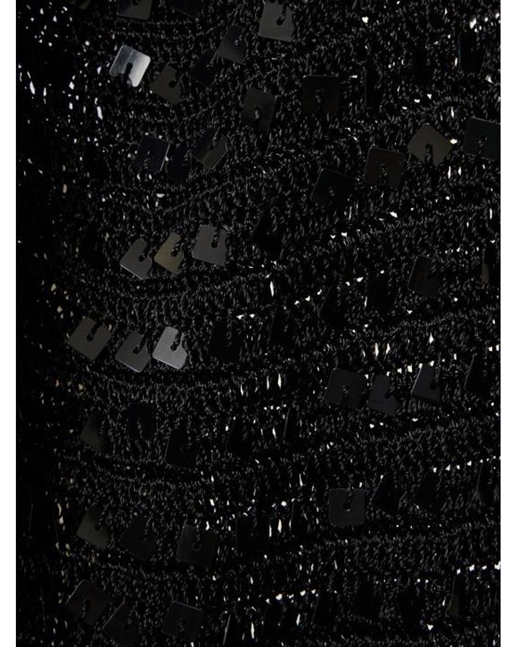 AYA MUSE Black Gia Sequined Knit Long Dress