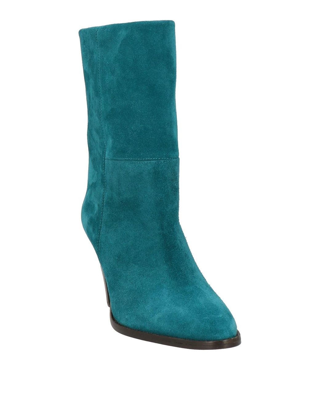 Isabel Marant Green Minimalist Suede High-Heel Ankle Boots