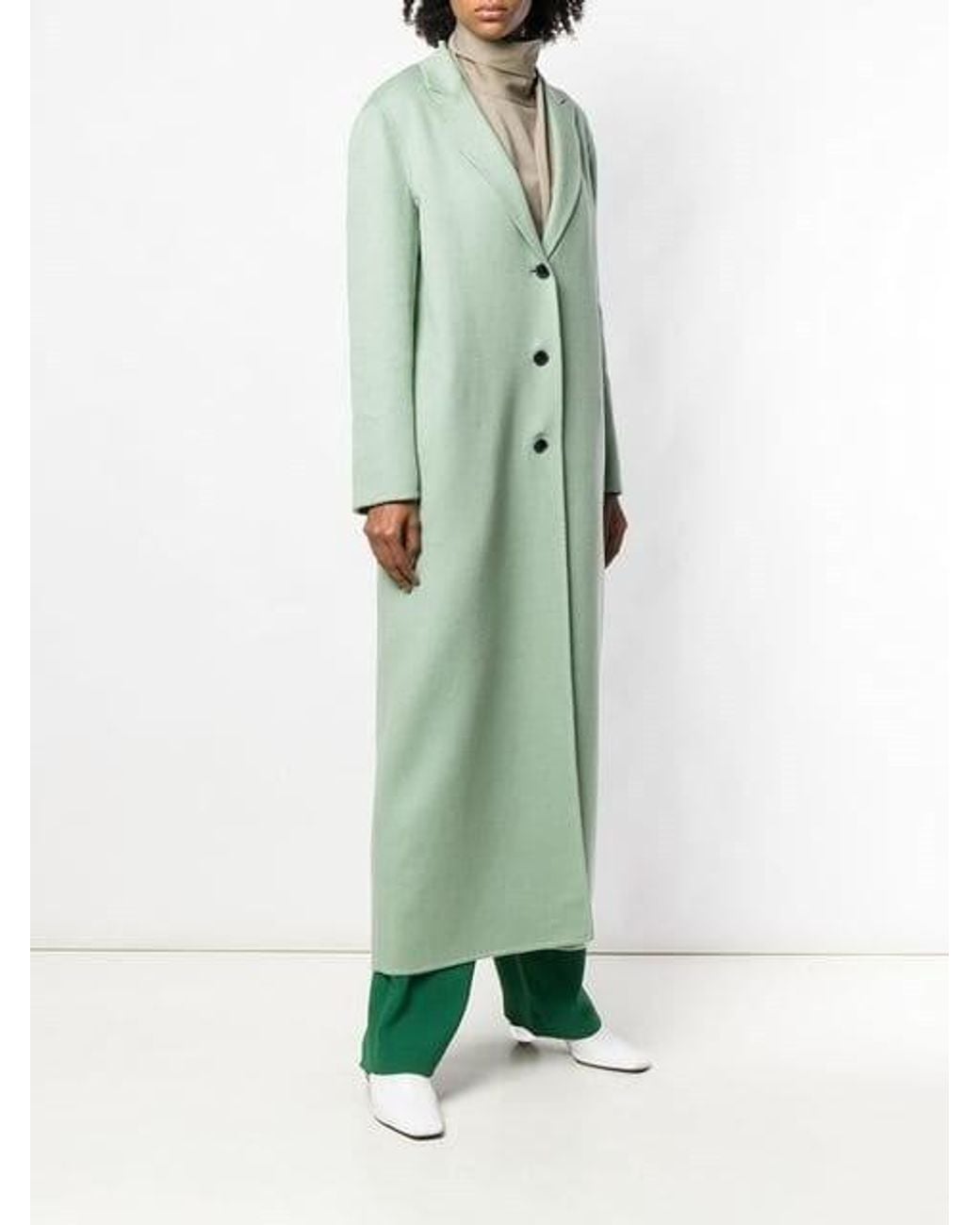 Valentino Green Long Buckle Coat
