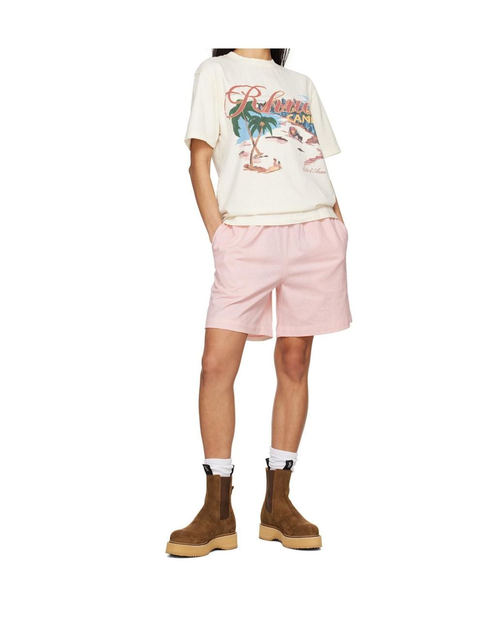Burberry Pink Elasticated Waist Track Shorts