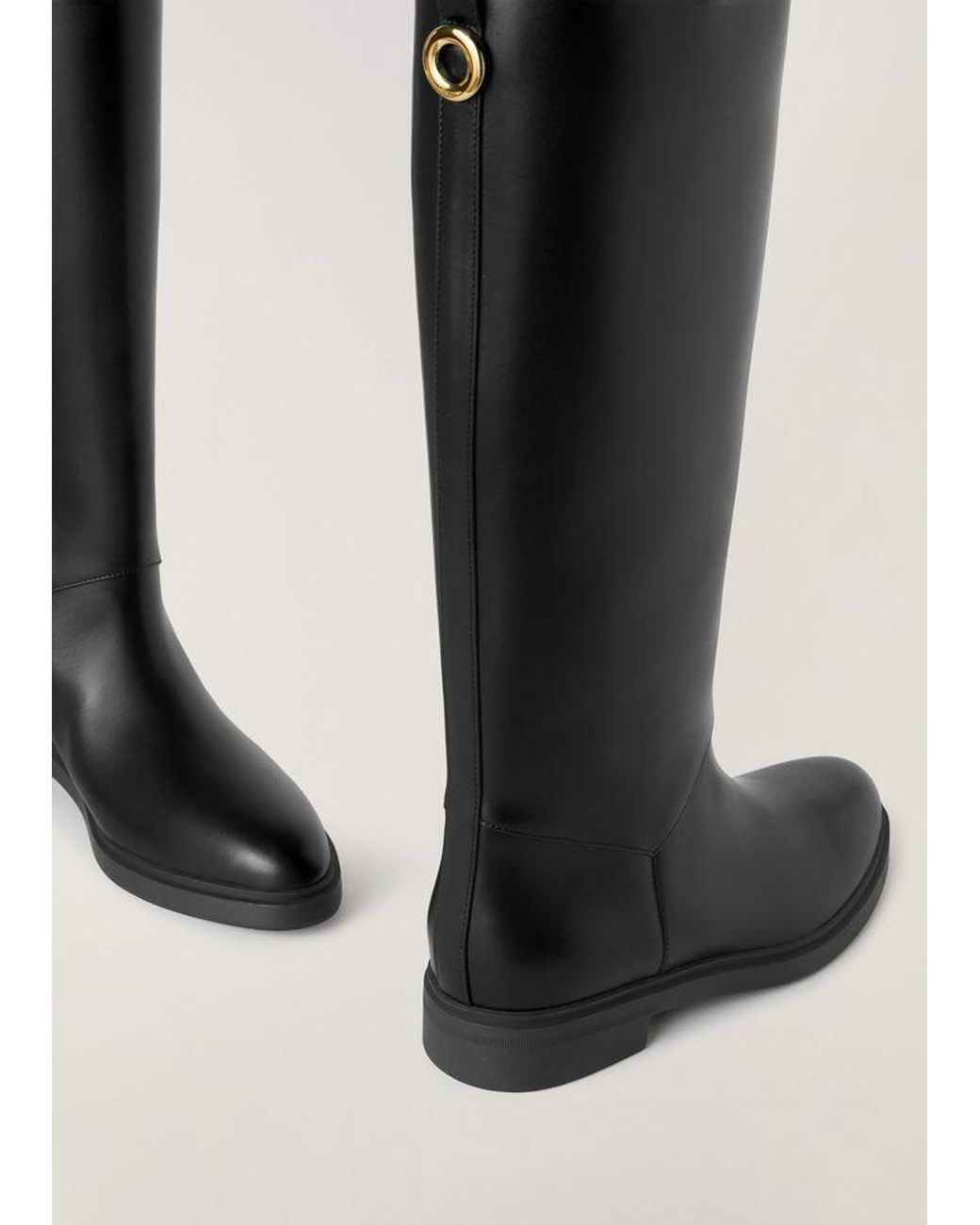 Loro Piana Black Kilda Round-Roe Boots