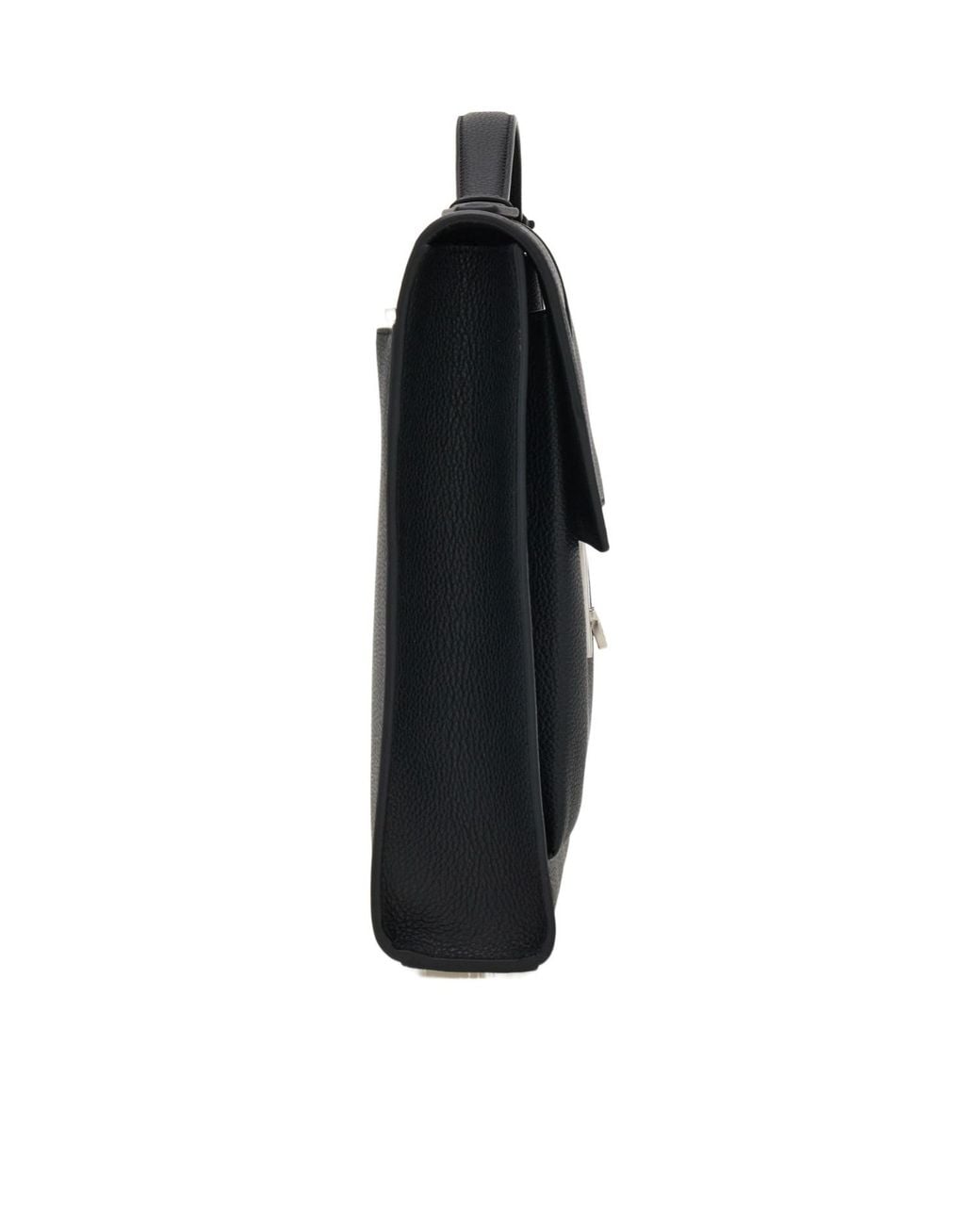 Ferragamo Black Hug Buckle Briefcase for men