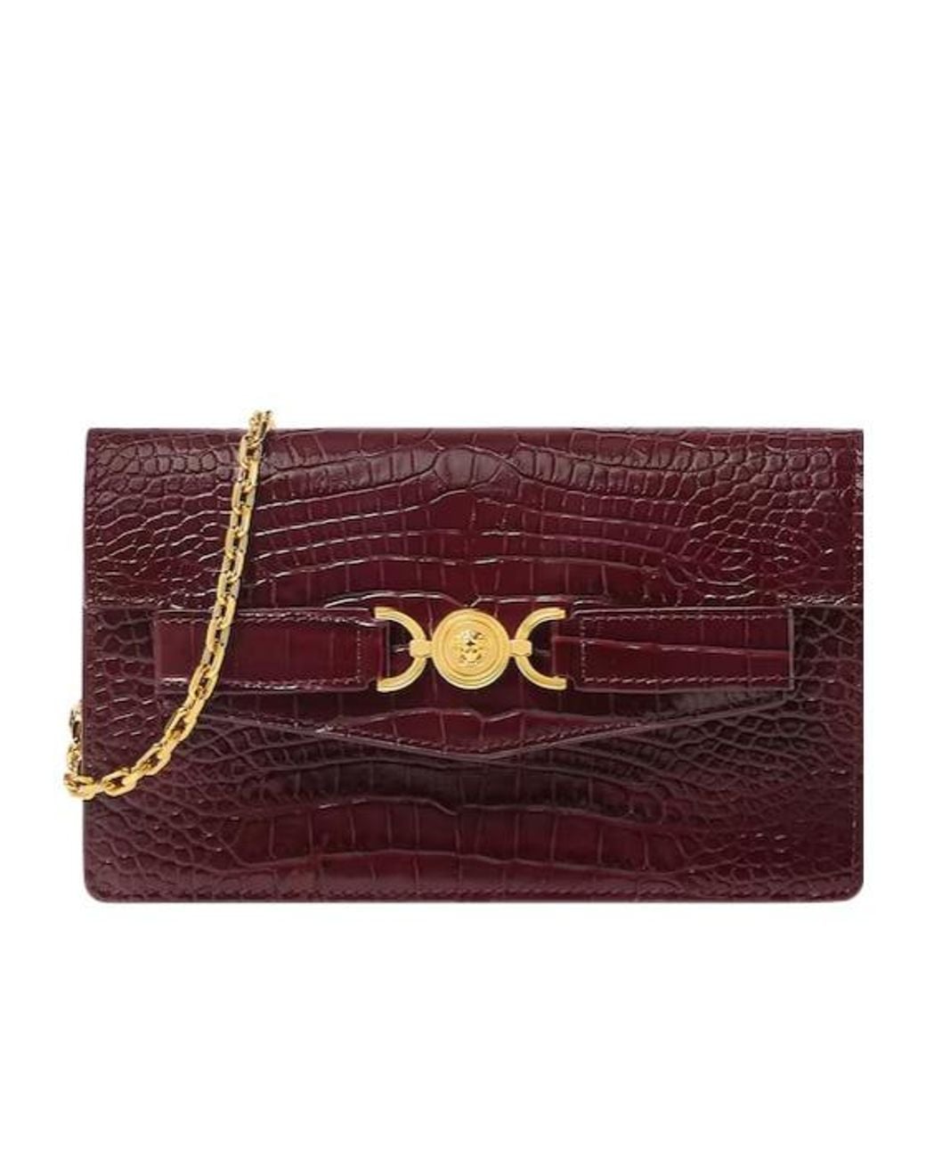 Versace Red Medusa '95 Chain-Linked Clutch Bag