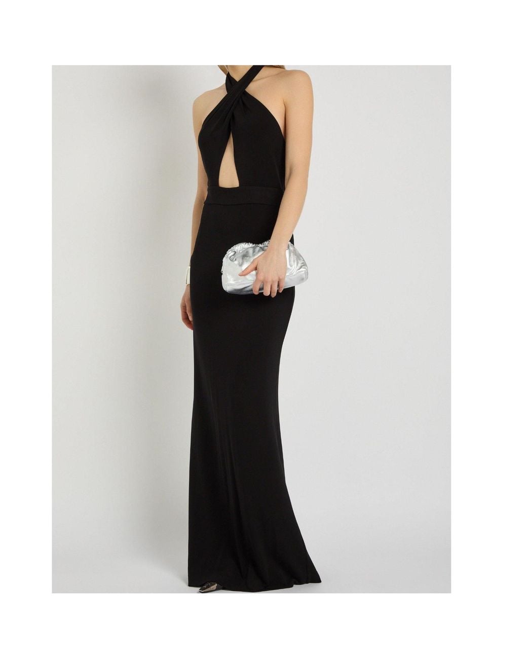 Nili Lotan Black Backless Evening Gown