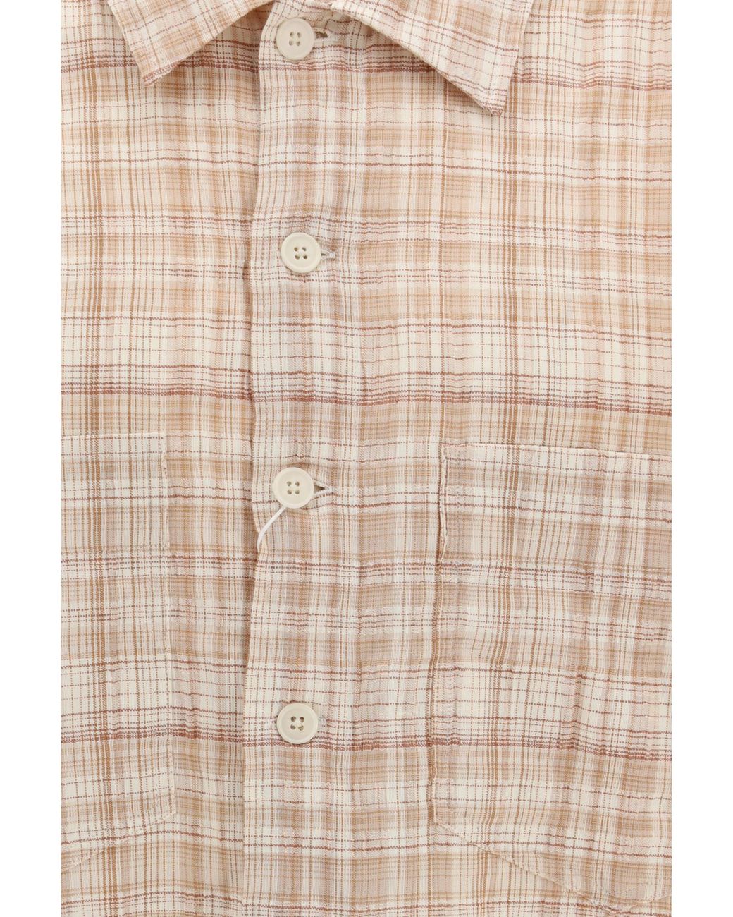 sunflower Natural Adam Checked Short-Sleeve Shirt for men