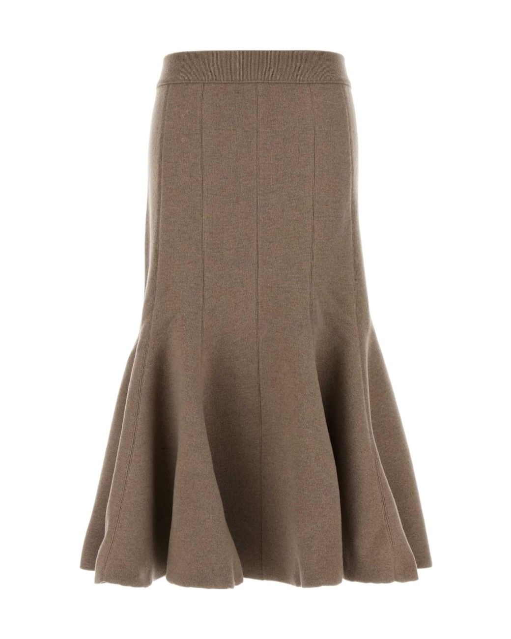 Bottega Veneta Brown Pleated Skirt