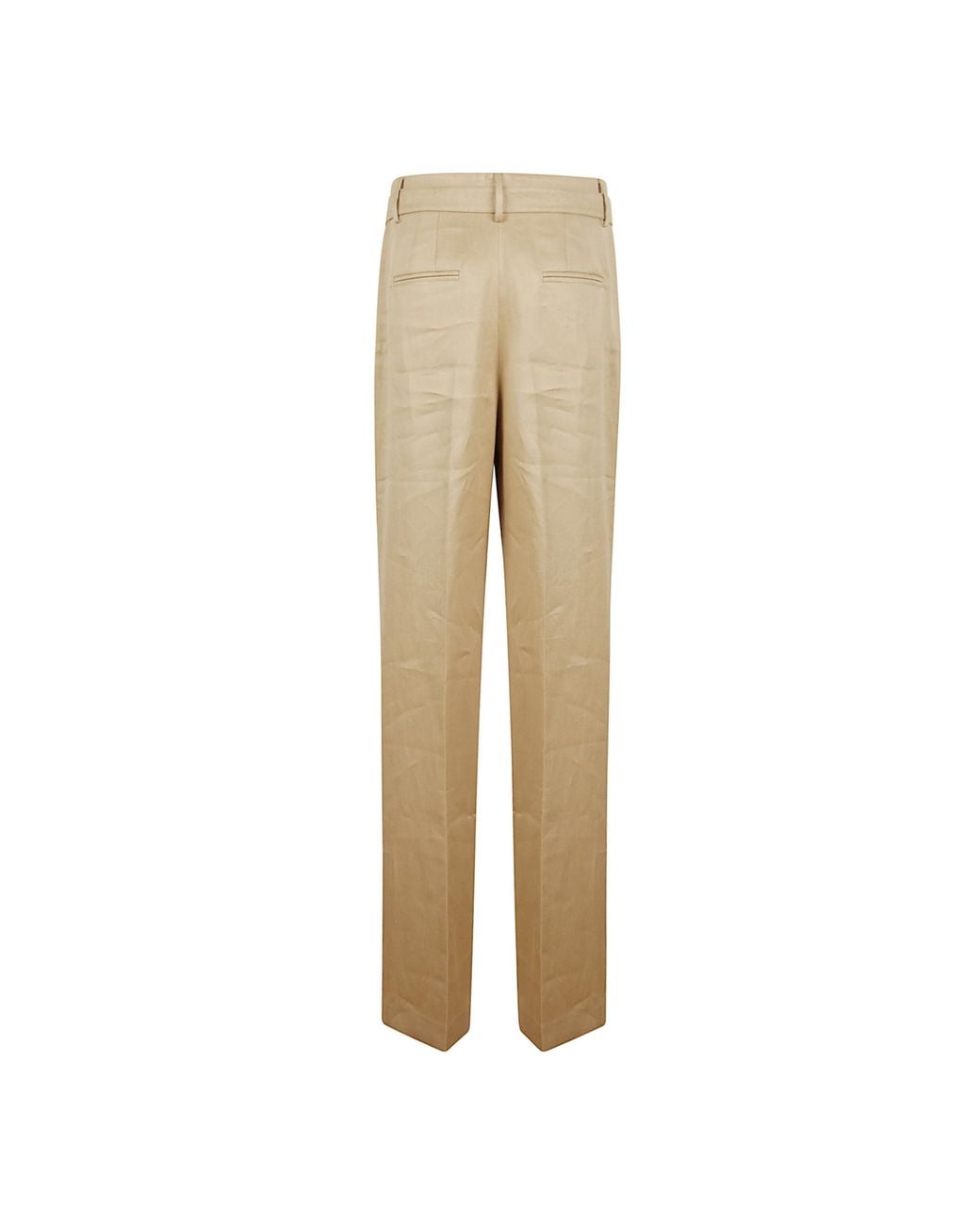 Gabriela Hearst Natural Belted Straight-Leg Pants