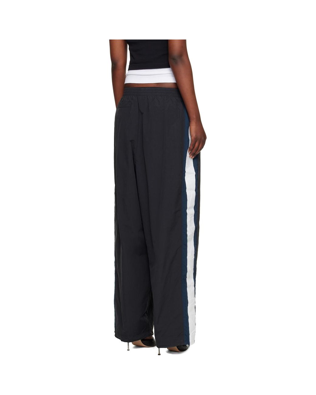 Vetements Black Striped Wide-Leg Track Pants for men
