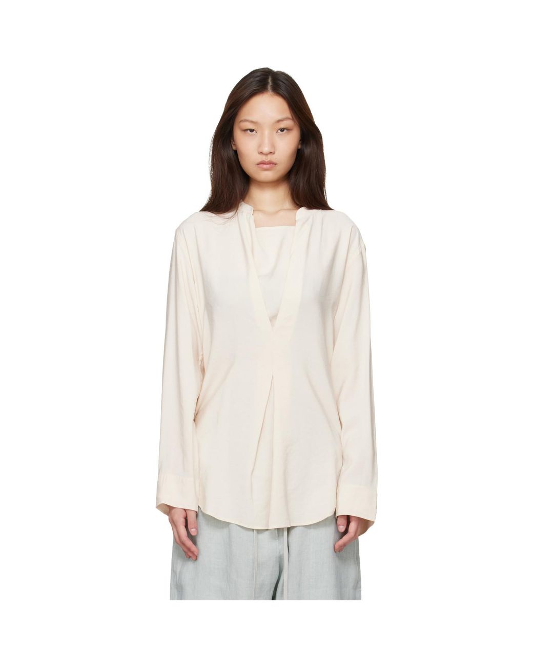 Studio Nicholson White Pampa Top