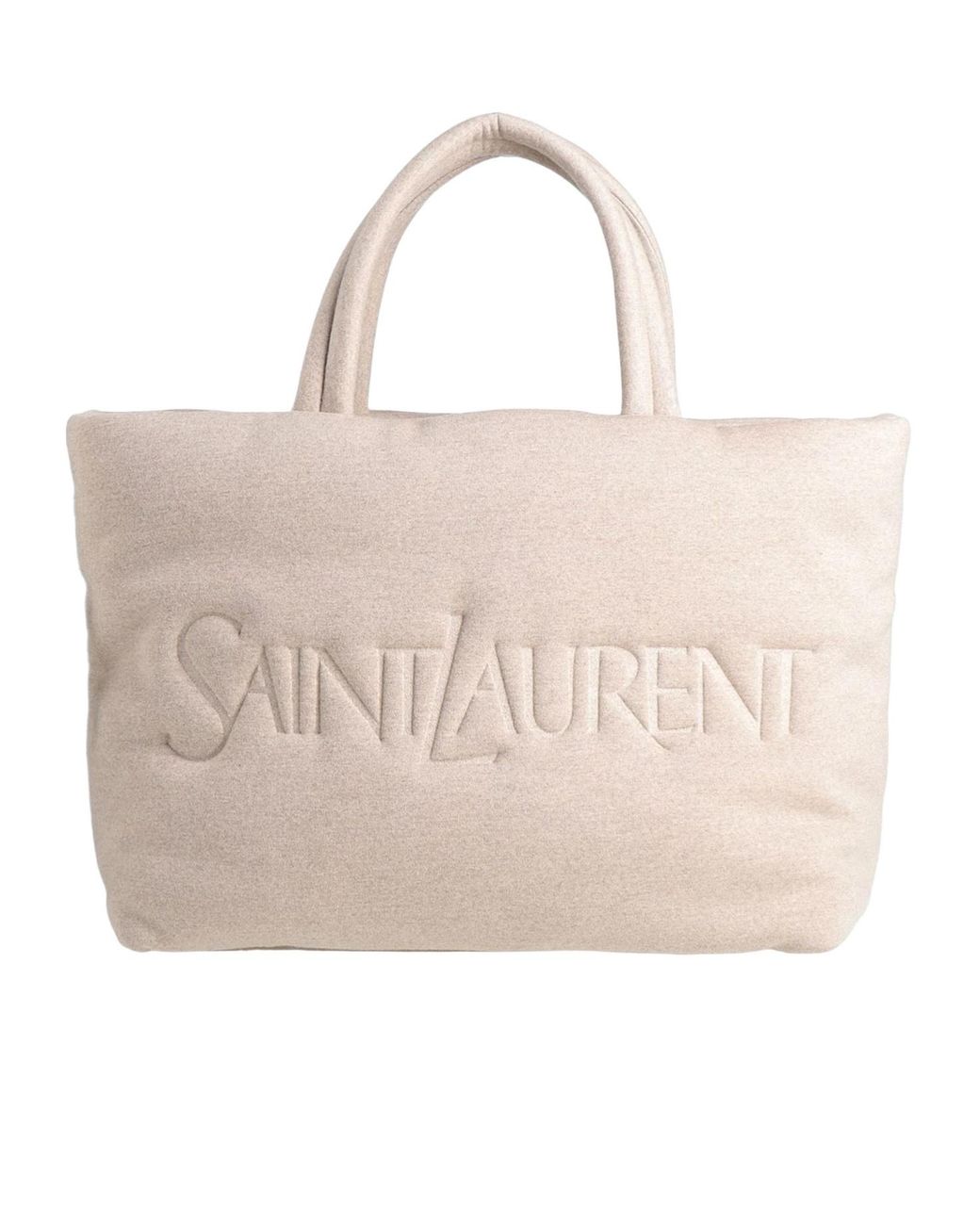 Saint Laurent Natural Large Minimalist Tote Bag