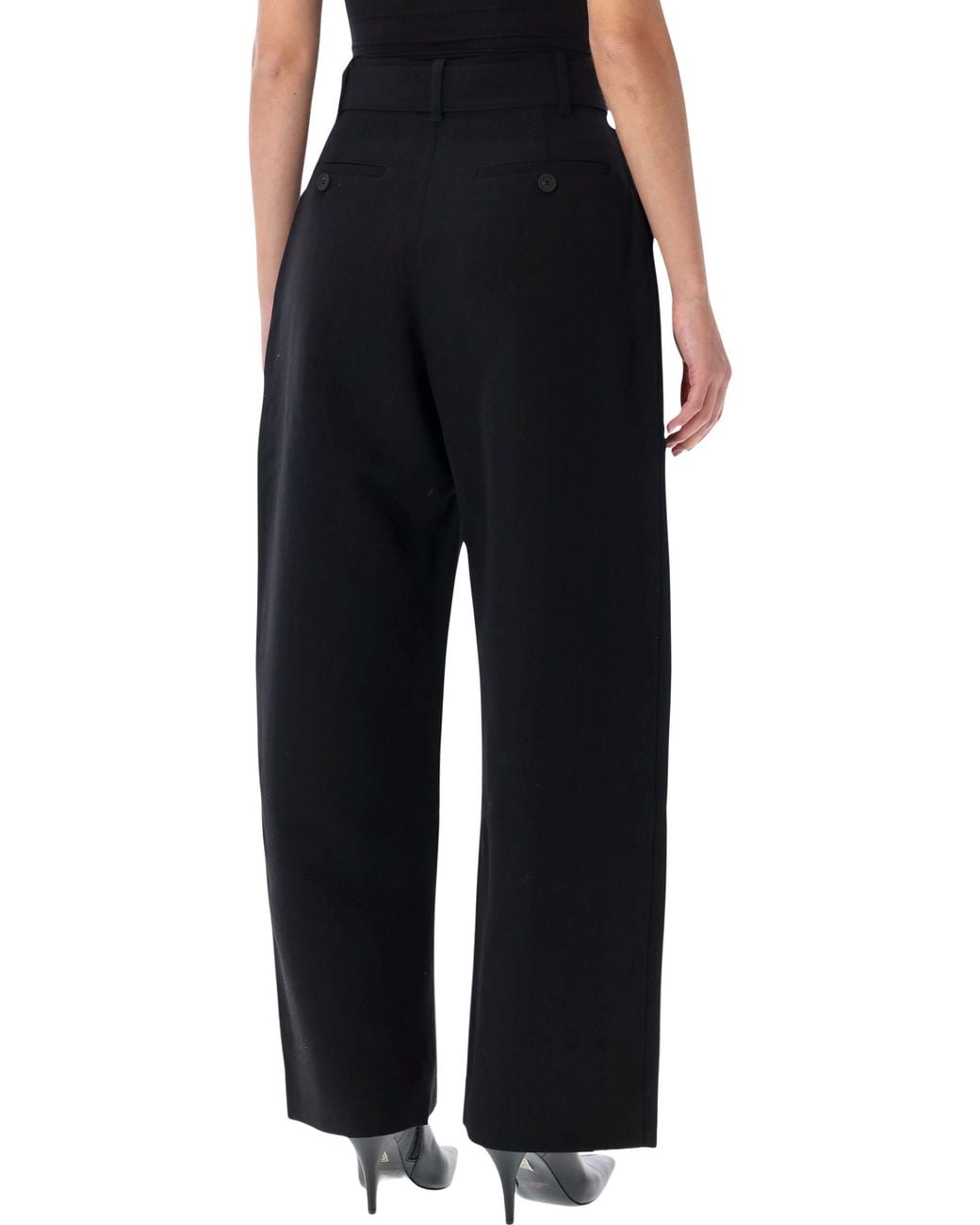 Studio Nicholson Black Chatto Belted Wide-Leg Pants