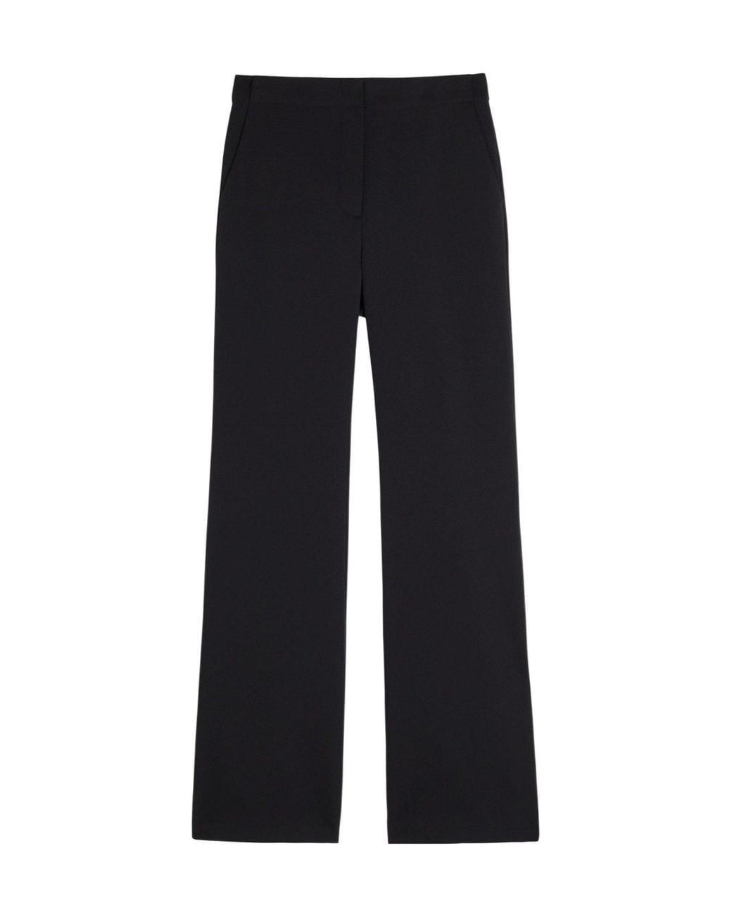 Jonathan Simkhai Black High-Waisted Flared Casual Trousers