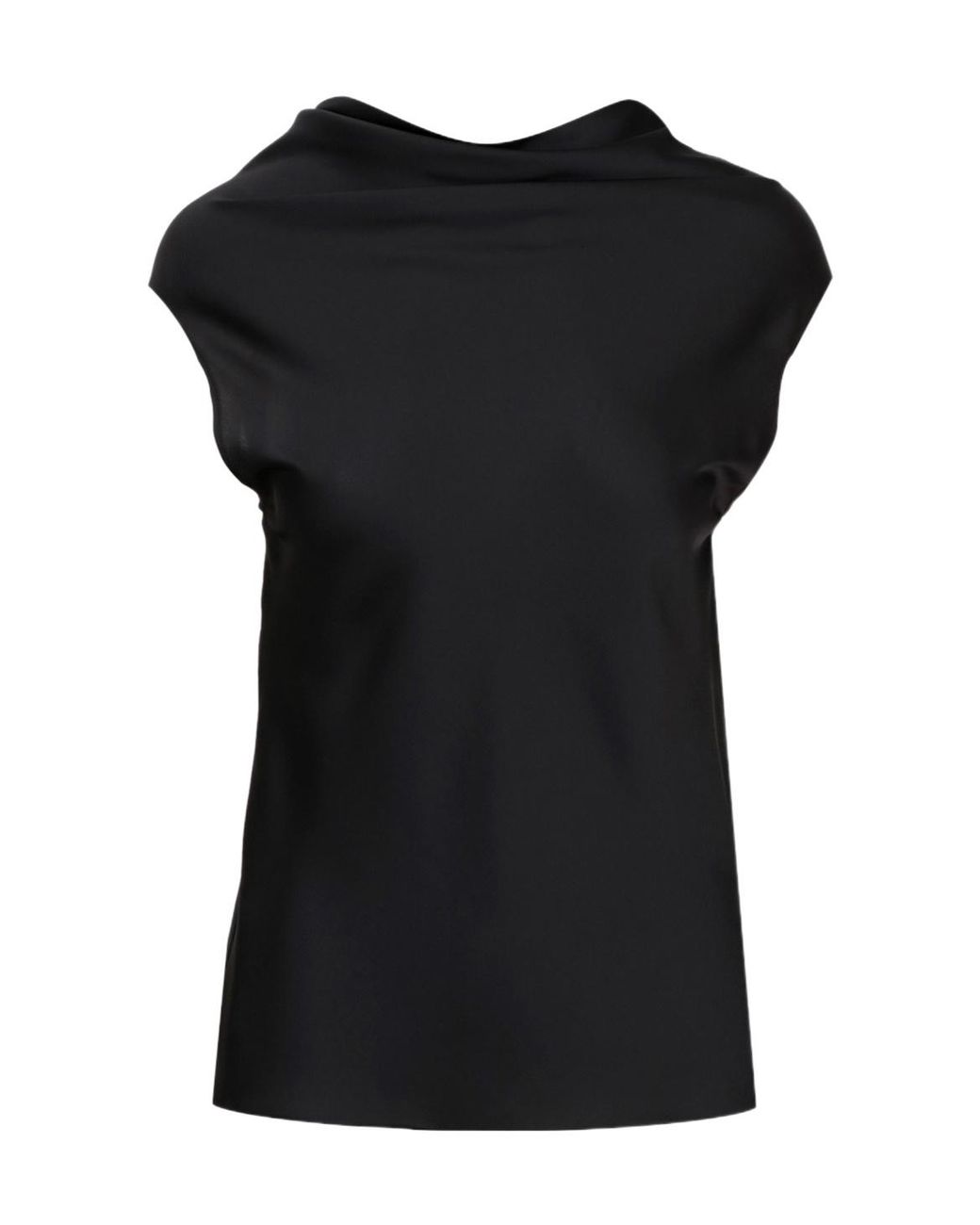 Philosophy Di Lorenzo Serafini Black Drape Front Blouse