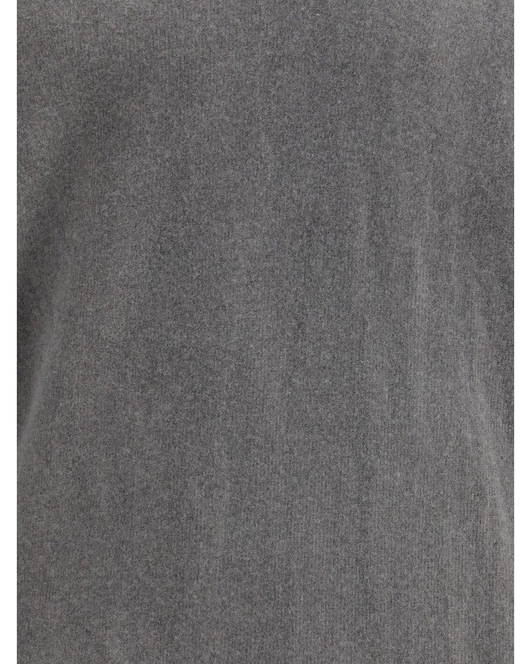 Our Legacy Gray Spray-Dyed V-Neck Sweater for men
