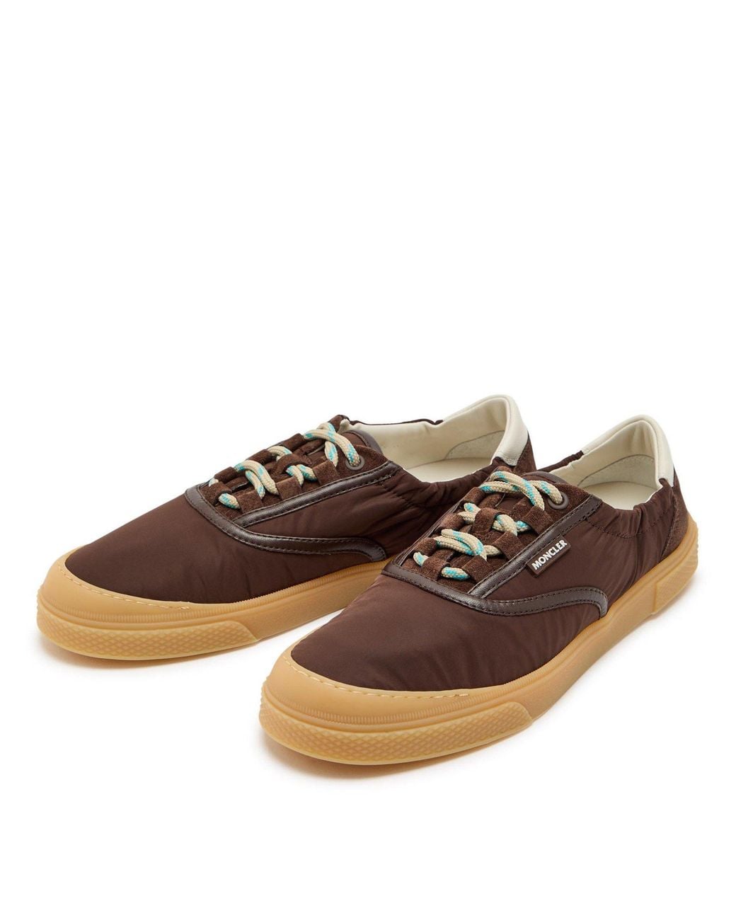 Moncler Brown Patchwork Casual Sneakers