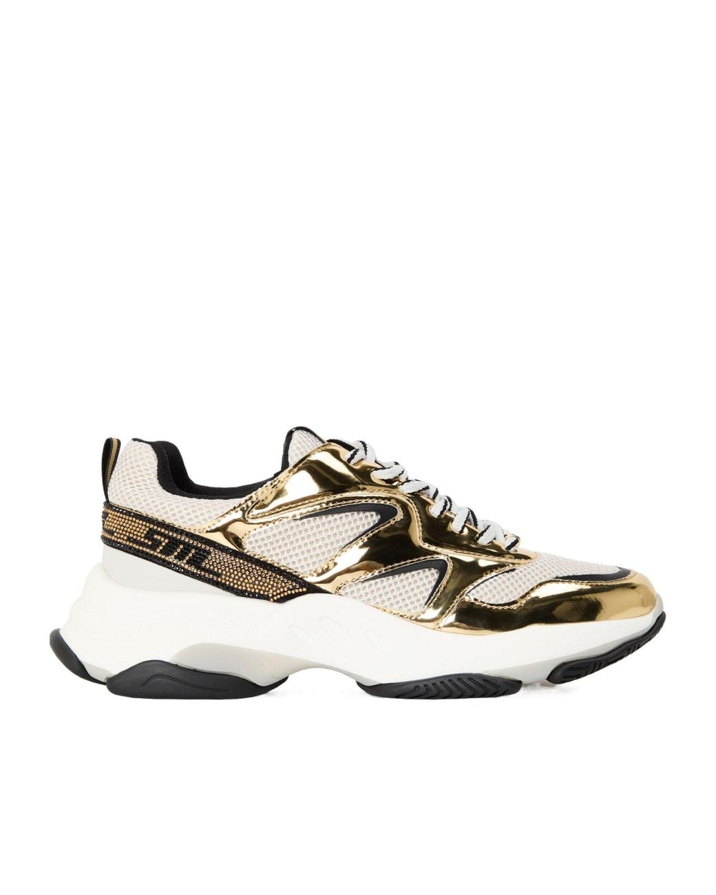 Steve Madden White Meshpanel Metallic Chunky Sneaker