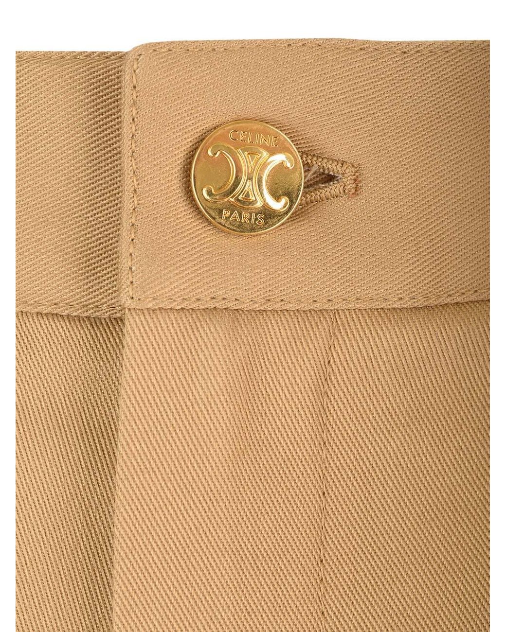 Céline Natural Casual Pants With Belt Loops