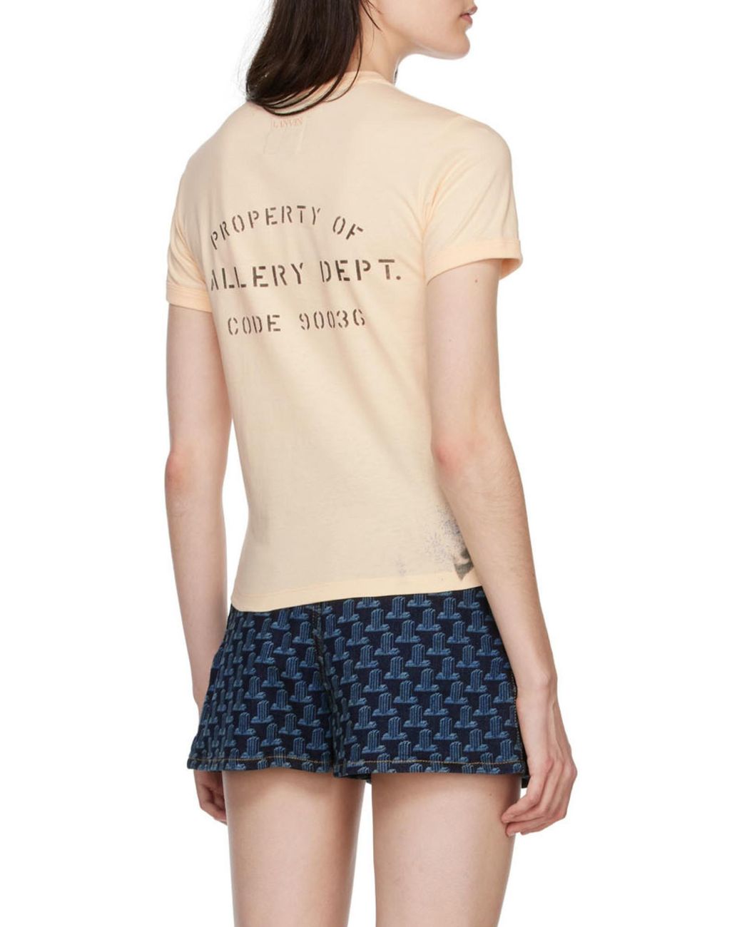 Lanvin Natural X Gallery Dept. Logo Embroidered T-Shirt