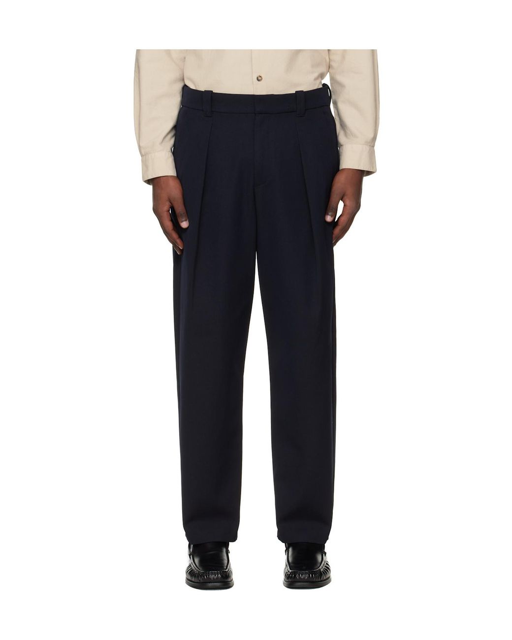 A.P.C. Black Renato Pleated Pants for men