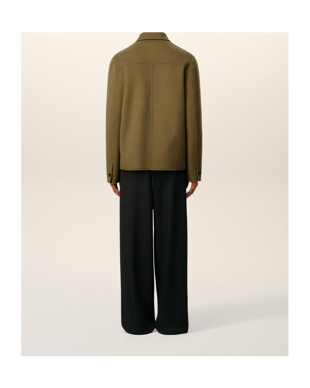 AMI Green Button-Up Jacket for men