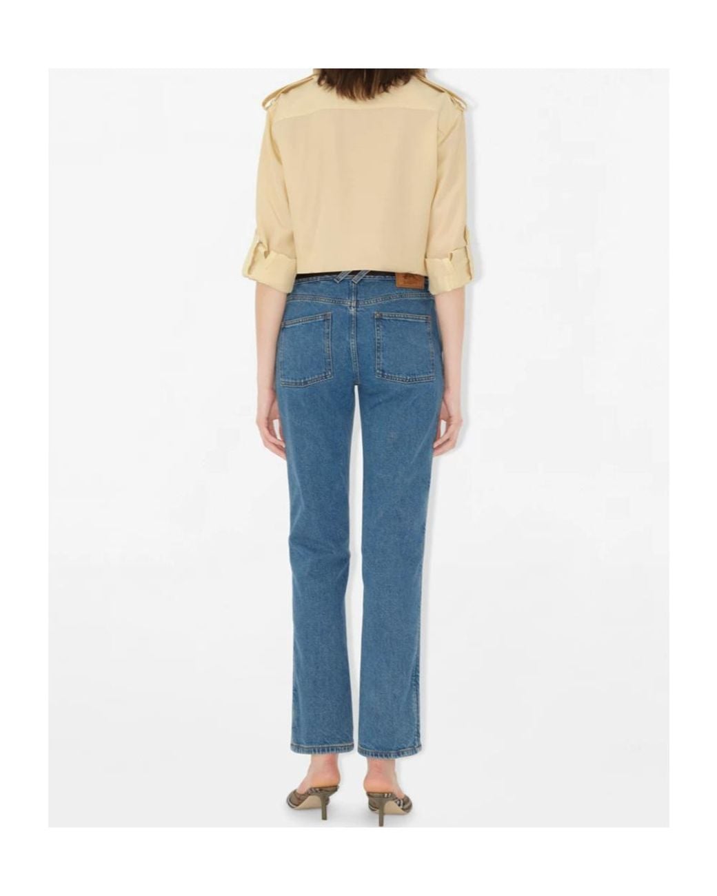 Burberry Blue Straight-Leg Slim Fit Jeans