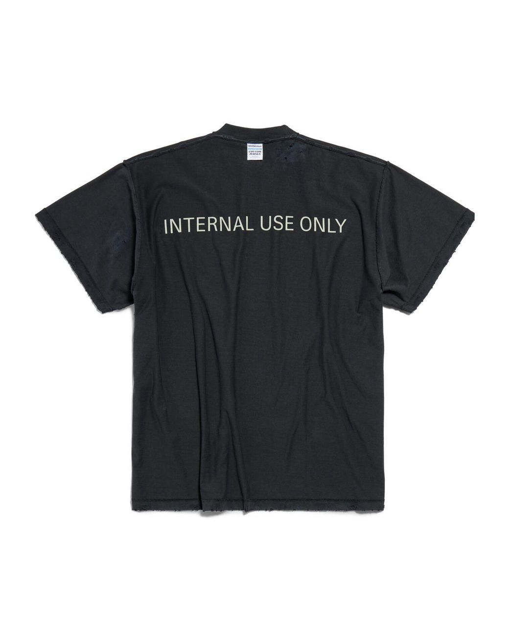 Balenciaga Internal Use Only Crewneck T-Shirt in Black for Men | Lyst