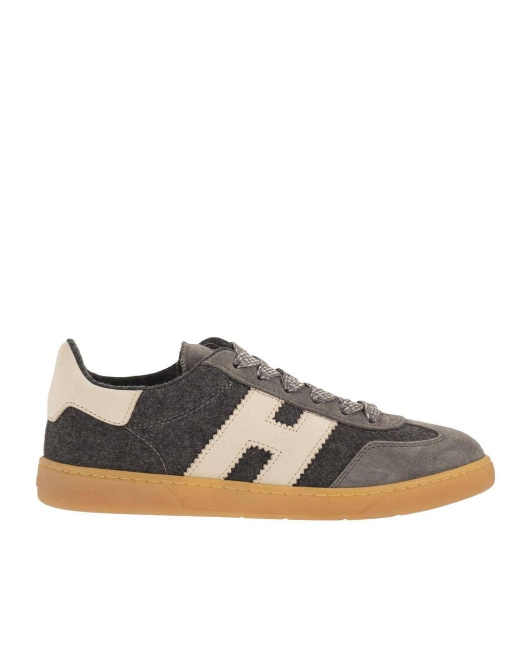 Hogan Brown Round-Toe Sneakers