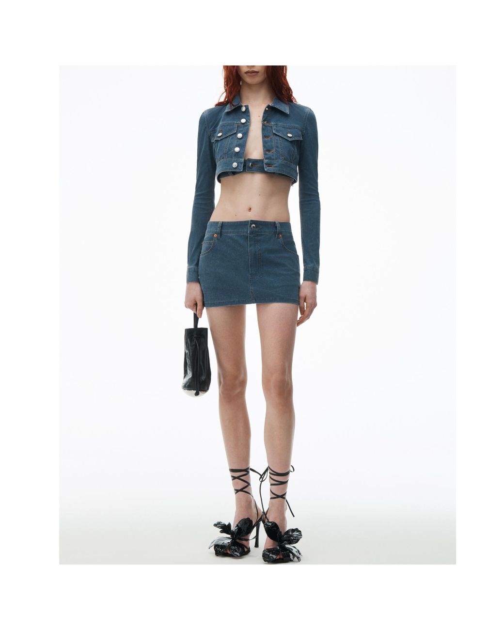 Alexander Wang Blue Denim Mini Skirt