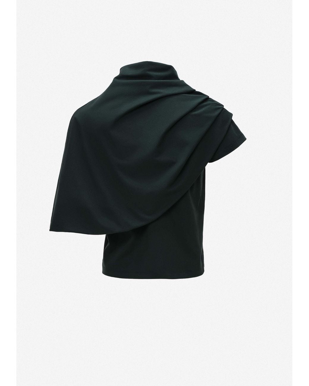 Magda Butrym Black Dark Shawl-Style T-Shirt
