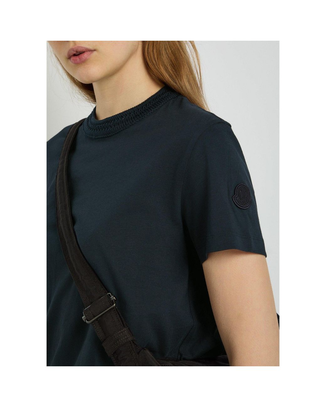 Moncler Black Cotton Short-Sleeve T-Shirt