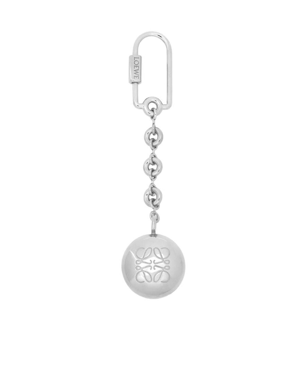 Loewe White Pebble Keyring
