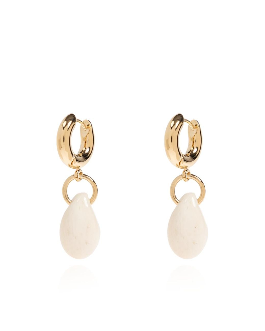 Isabel Marant Metallic Small Drop Hoop Earrings