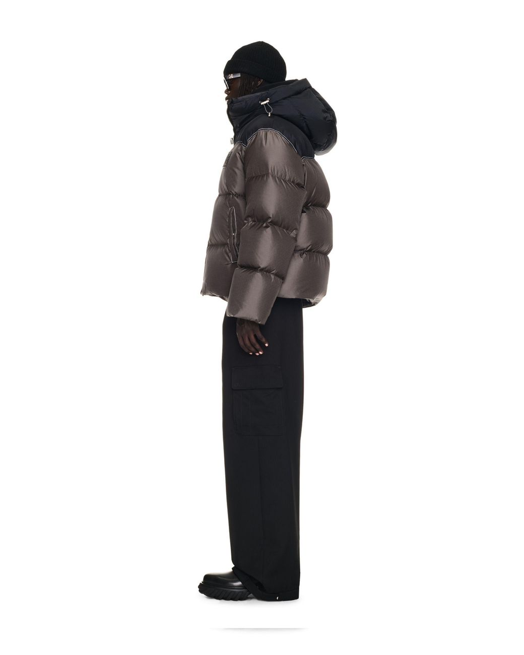 Off-White c/o Virgil Abloh Black Patch Arr Nyl Rip Down Puffer for men