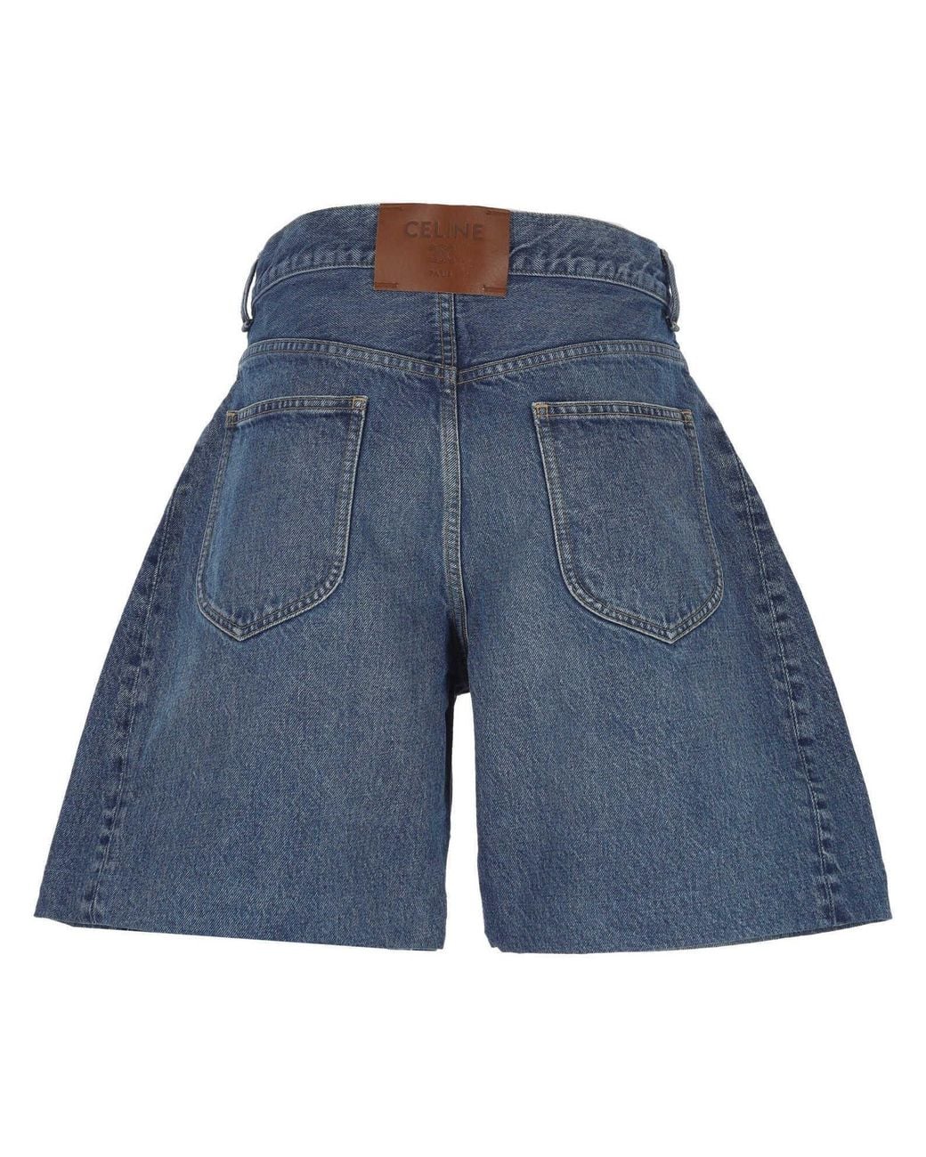 Céline Blue Logo-Patch Shorts