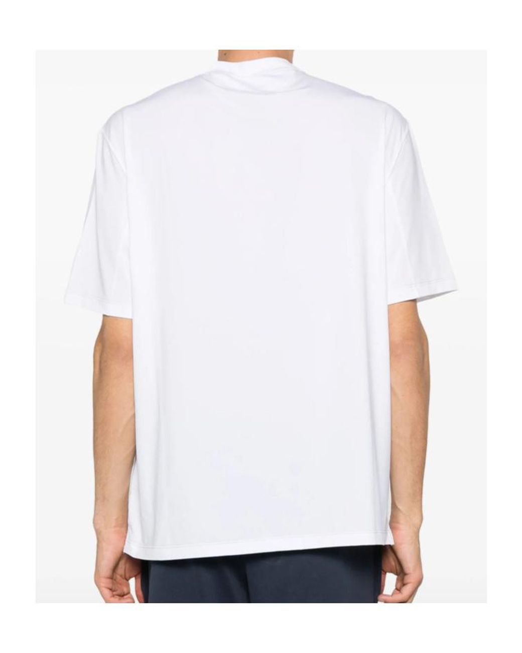 Brunello Cucinelli White Layered-Details Crewneck T-Shirt for men