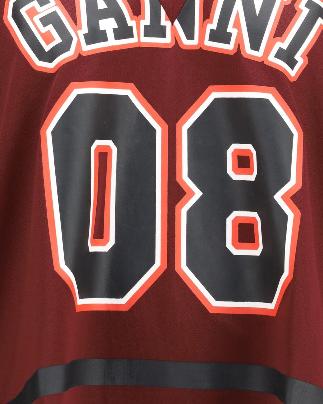 Ganni Red Cocora Double Layer Long Sleeve T-Shirts