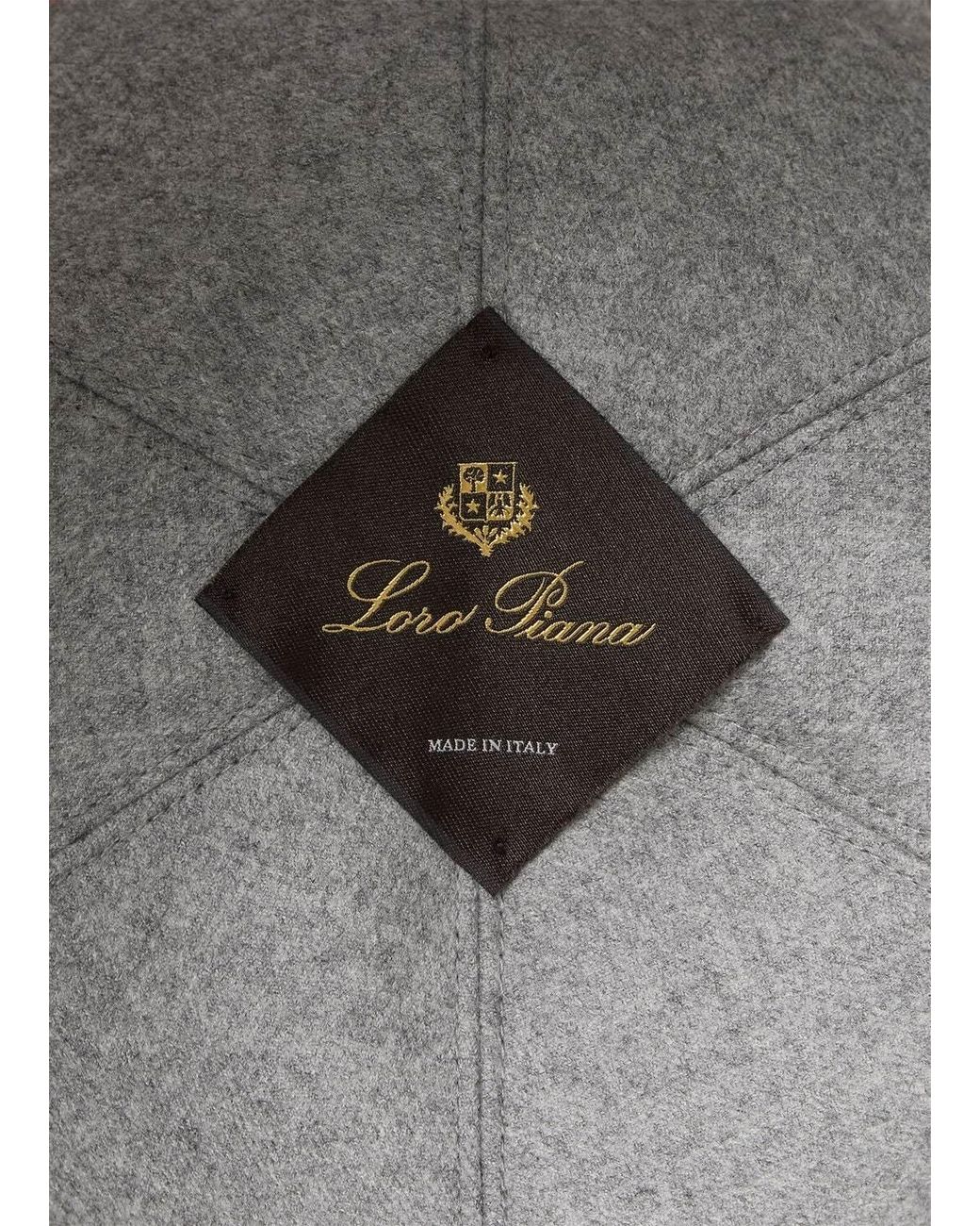 Loro Piana Gray Ivy Baseball Cap for men