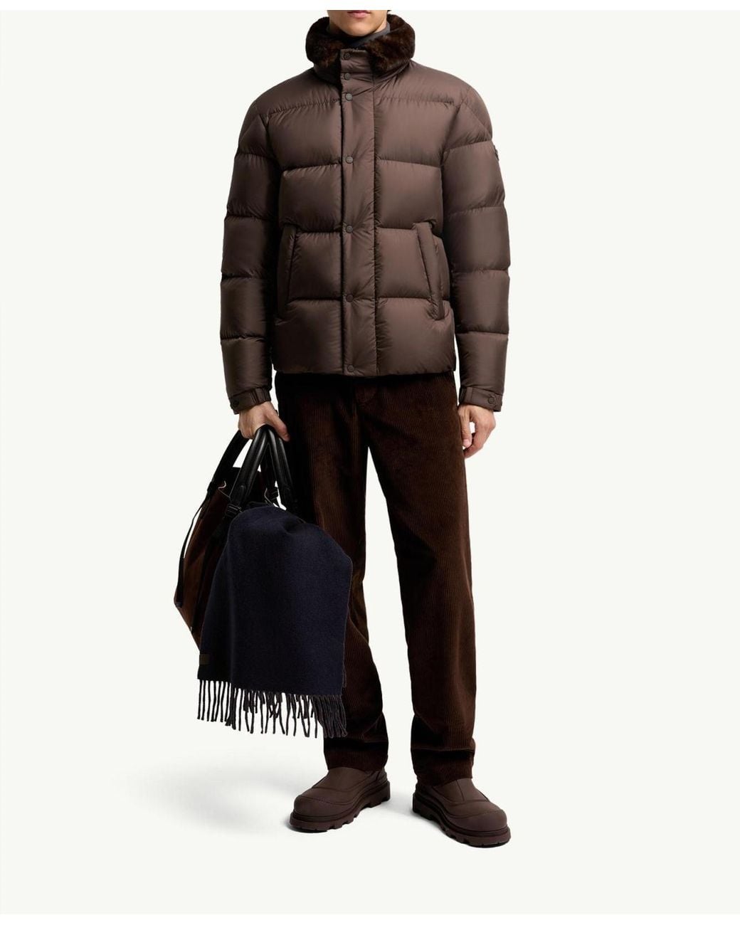 Moncler Brown Drisfall Short Down Jacket for men