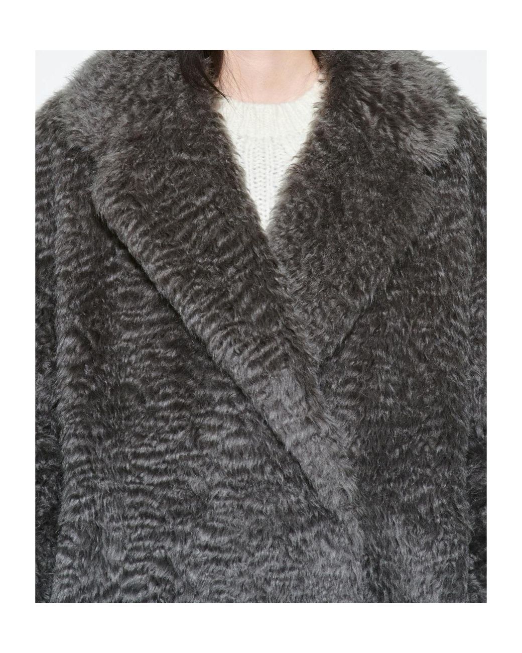Stand Studio Black Nicole Straight Hem Coat