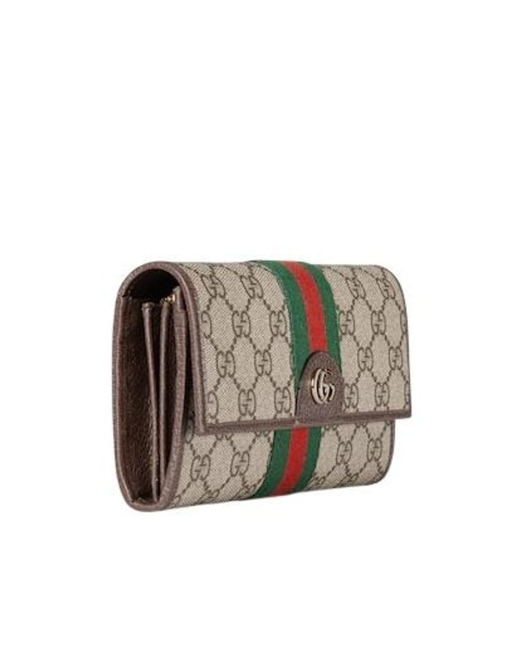 Gucci Gray Ophidia Continental Wallet