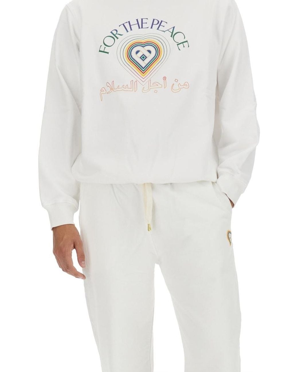 Casablanca White For The Peace Gradient Effect Sweatshirt for men