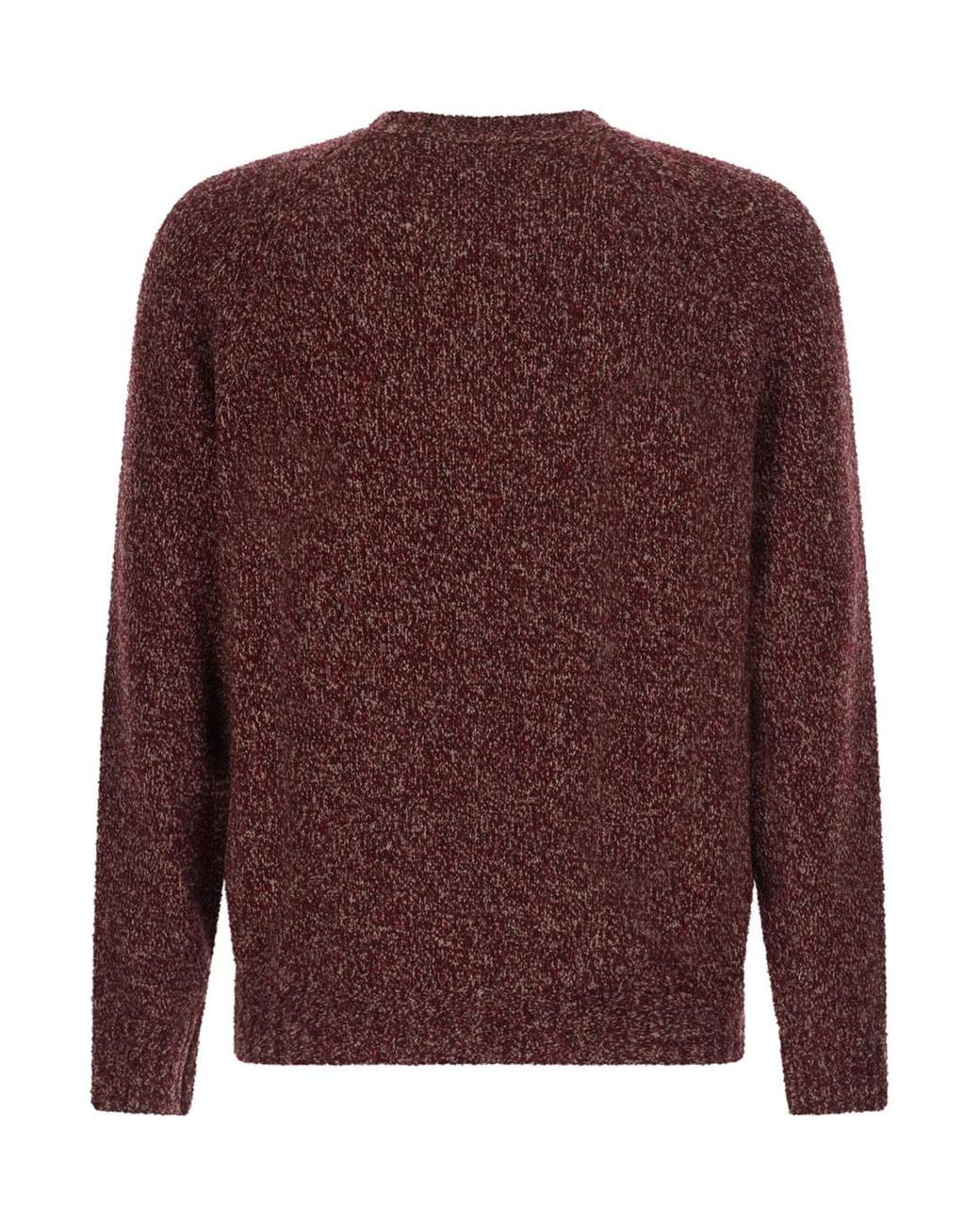 Brunello Cucinelli Brown Crewneck Knitted Sweater for men