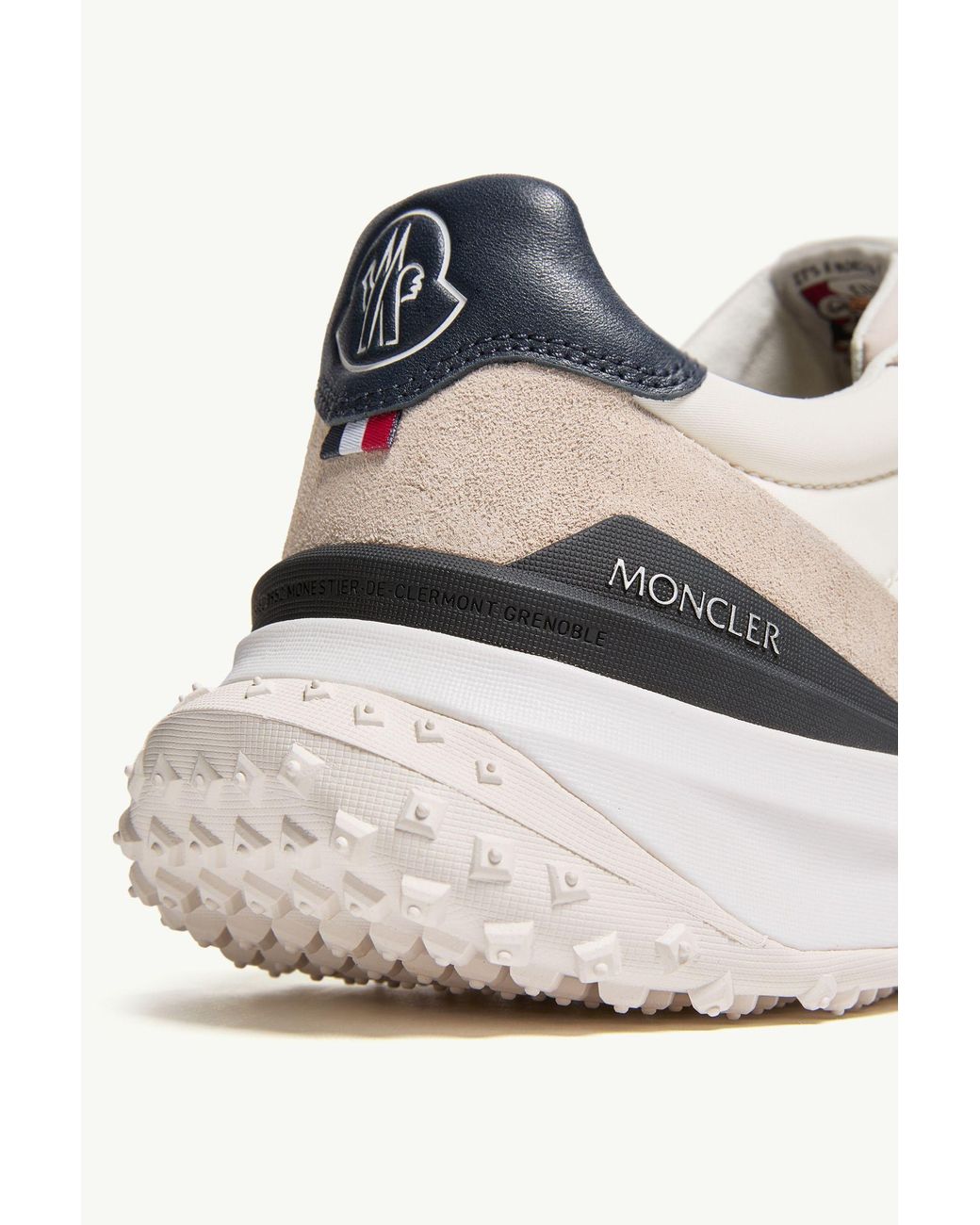 Moncler White City Trek Low-Top Sneakers for men