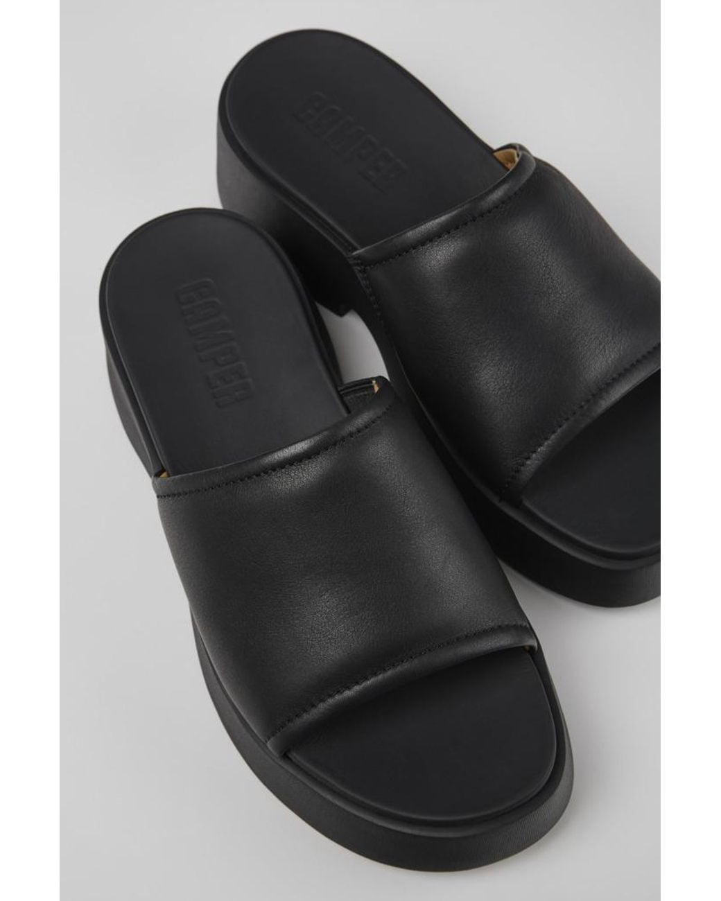 Camper Black Tasha Leather Sandals