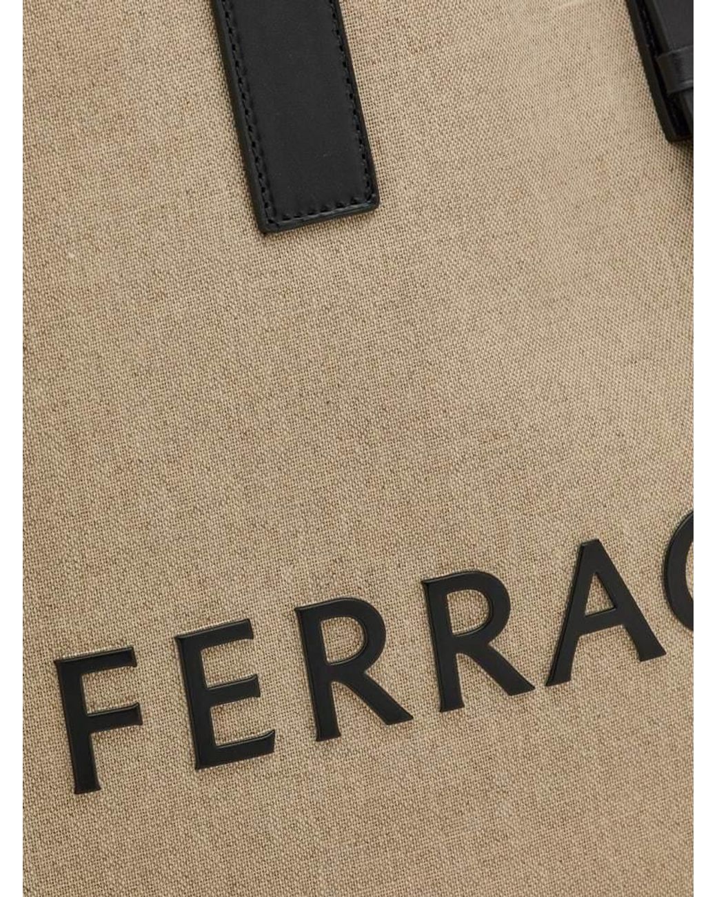 Ferragamo Natural Ferragamo Signature Tote Bag for men