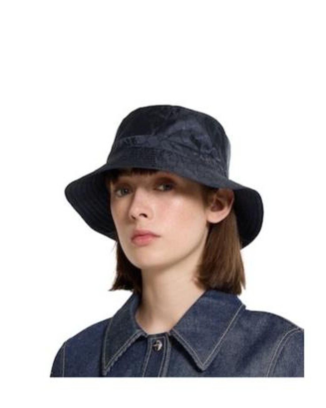 Gucci Blue Monogrammed Bucket Hat